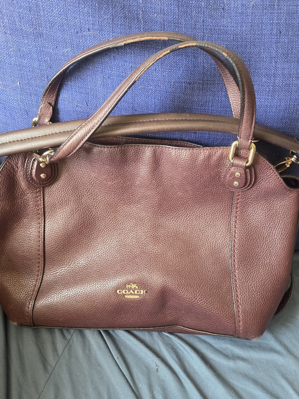 Coach Edie Shoulder Bag in Burgundy